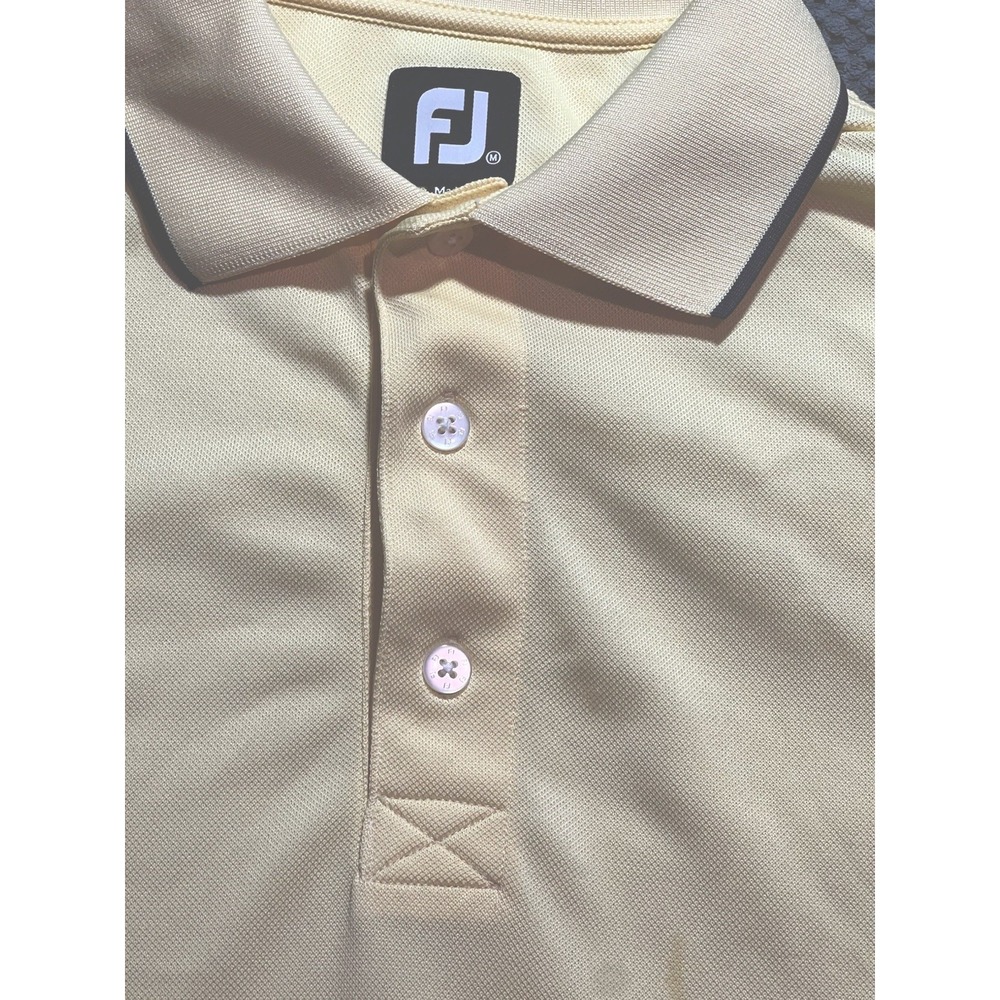 Footjoy Solid Beige Polo Golf Pickleball Shirt M Tennis Pickleball Luxury